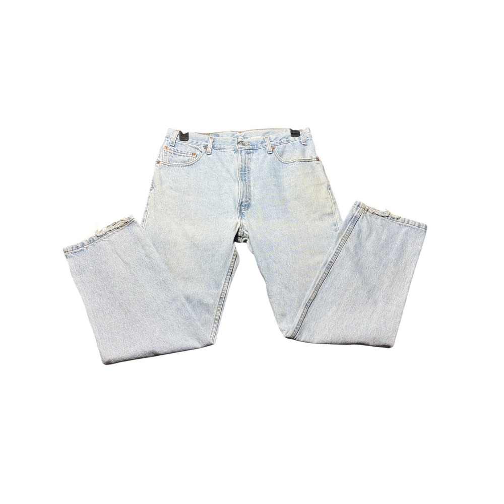 Levi's 505 Jeans Mens 36x30 Light Wash Good Vintage Regular Fit Straight Leg USA